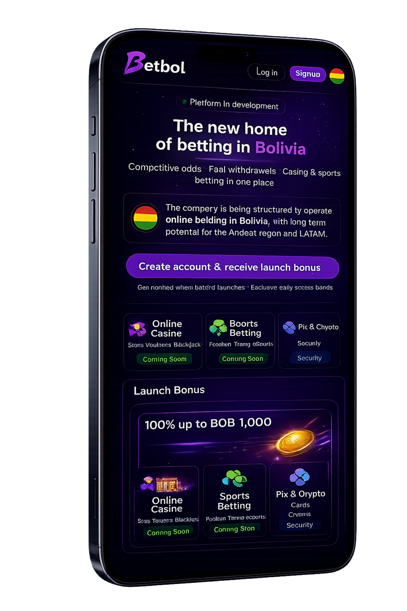 Casino player in Bolivia